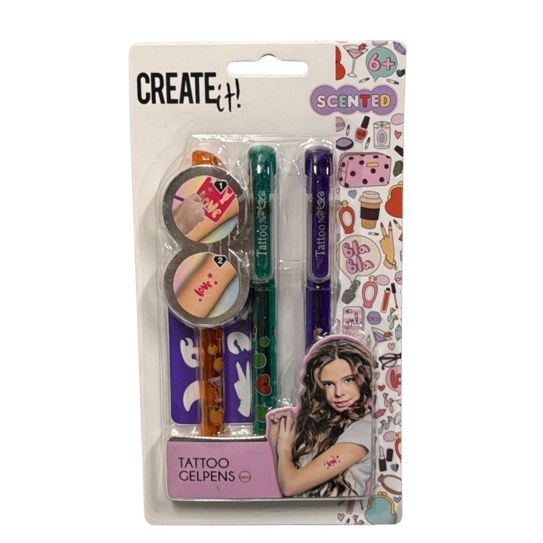 Create It! Tattoo Gelpennen Set – 6+