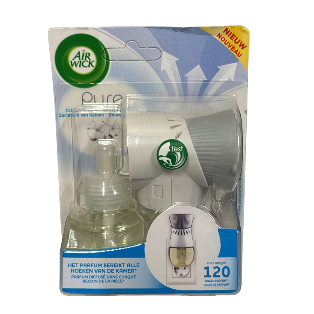 Air Wick Pure Elektrische Luchtverfrisser – Starterset – Zachte Katoen
