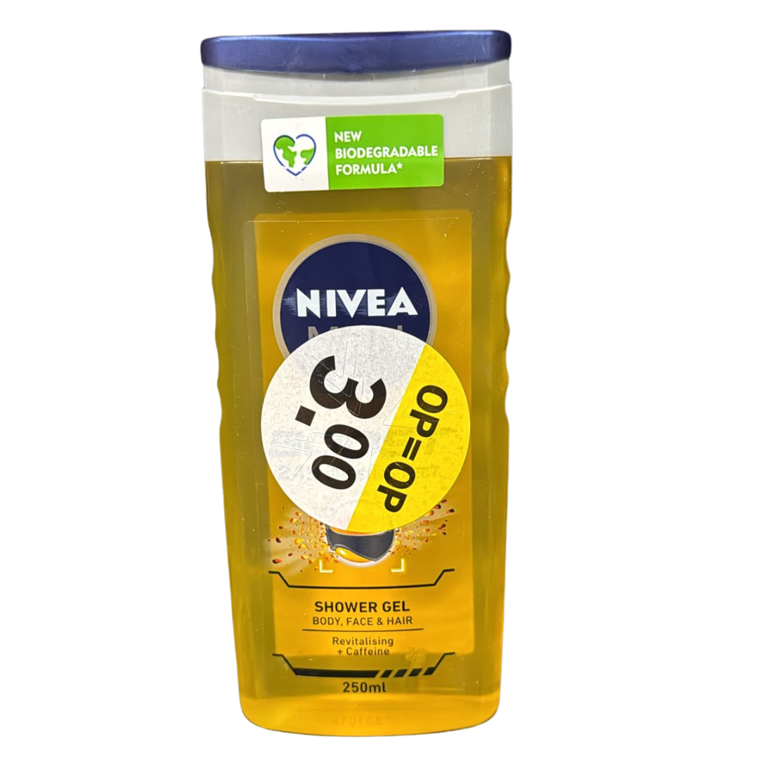 Nivea Men Shower Gel – Revitalising + Caffeine