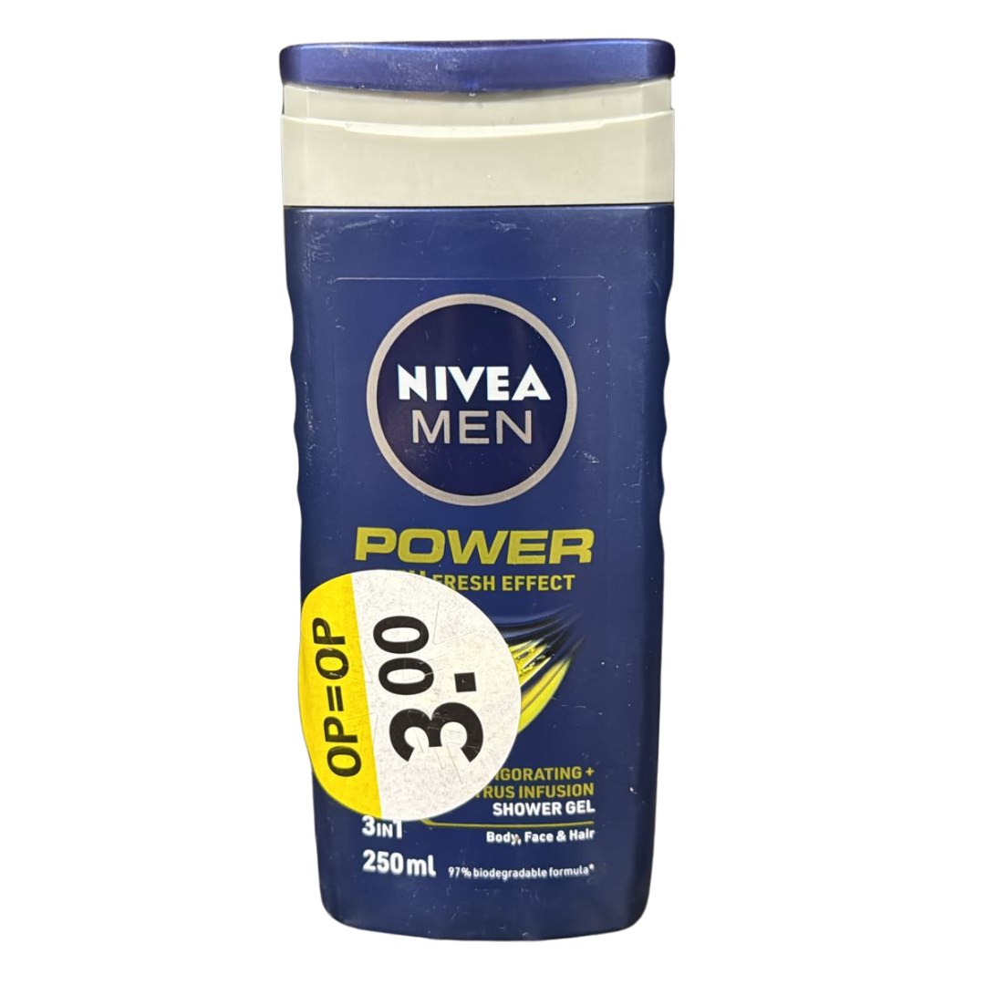 Nivea Men Power Fresh Effect Shower Gel 3-in-1
