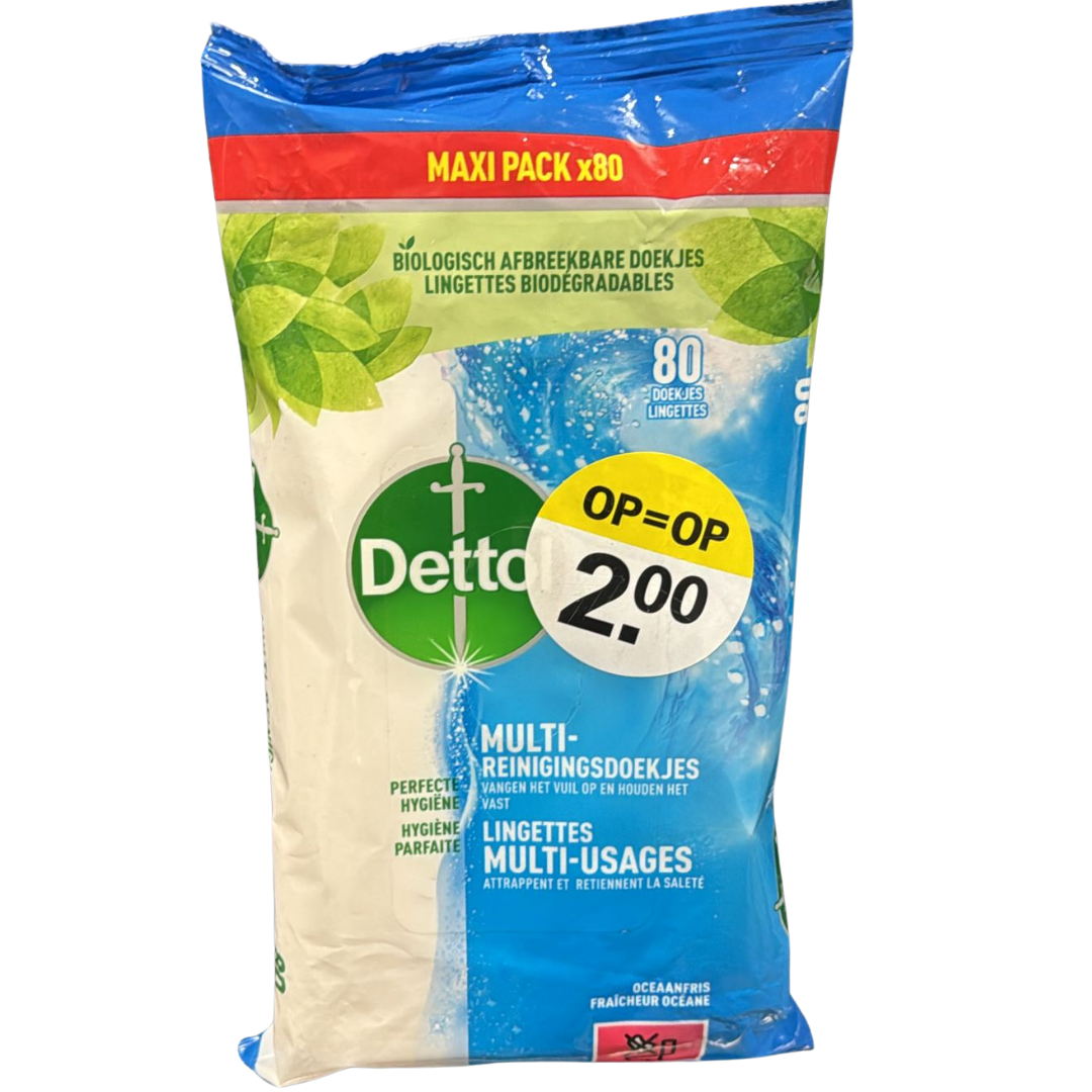 Dettol Multi-Reinigingsdoekjes Ocean (80 stuks)