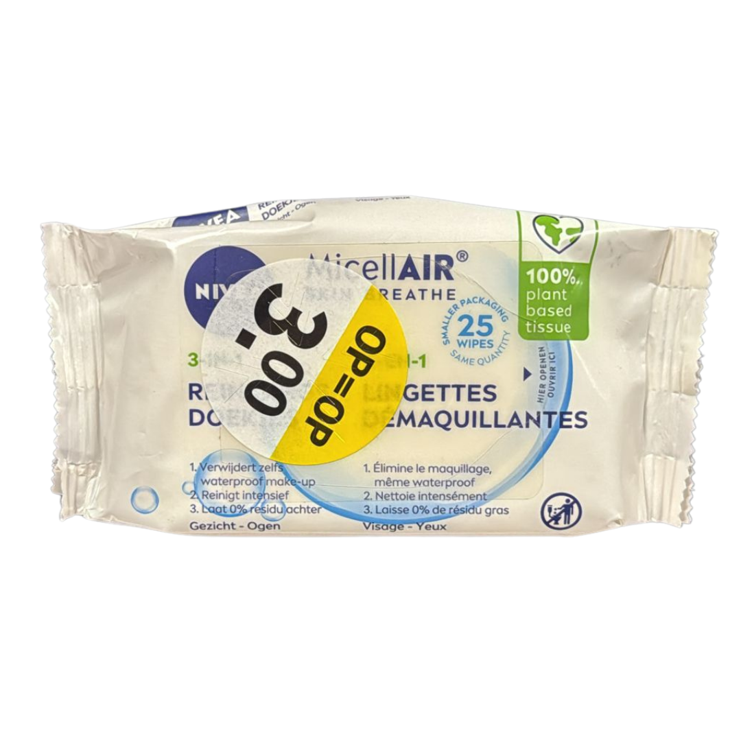 Nivea MicellAIR Reinigingsdoekjes (25 stuks)