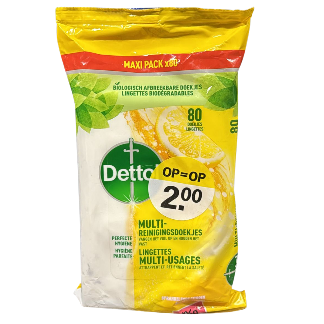 Dettol Multi-Reinigingsdoekjes Citroen (80 stuks)