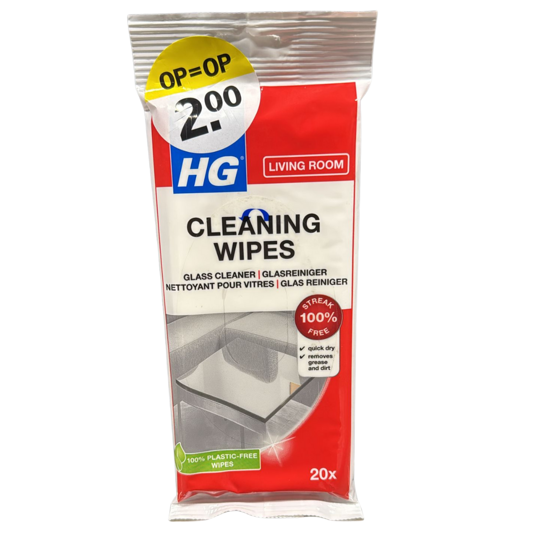 HG Cleaning Wipes - Glass Cleaner (20 stuks)