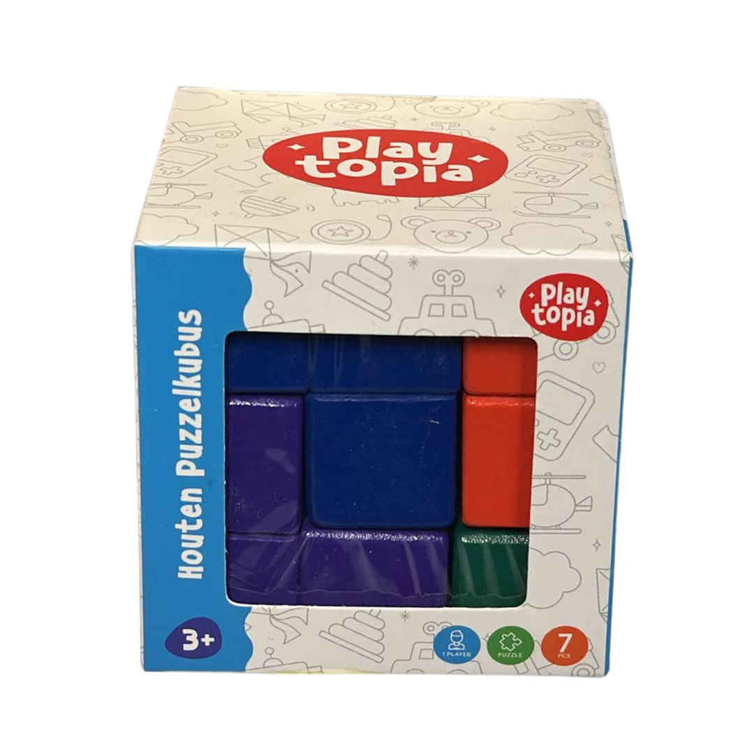 Playtopia Houten Puzzelkubus