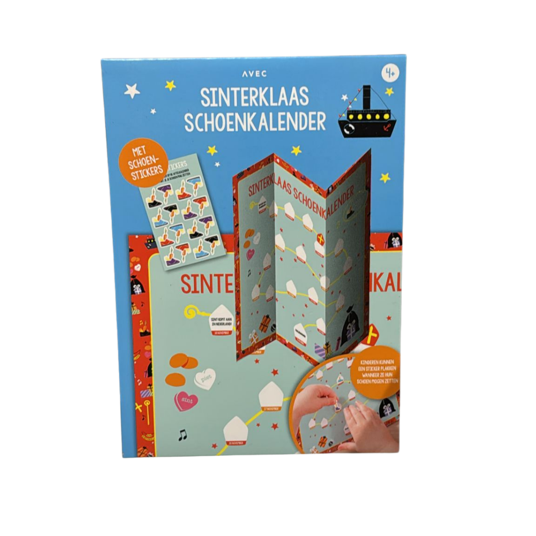 Avec Sinterklaas Schoenkalender + Stickers