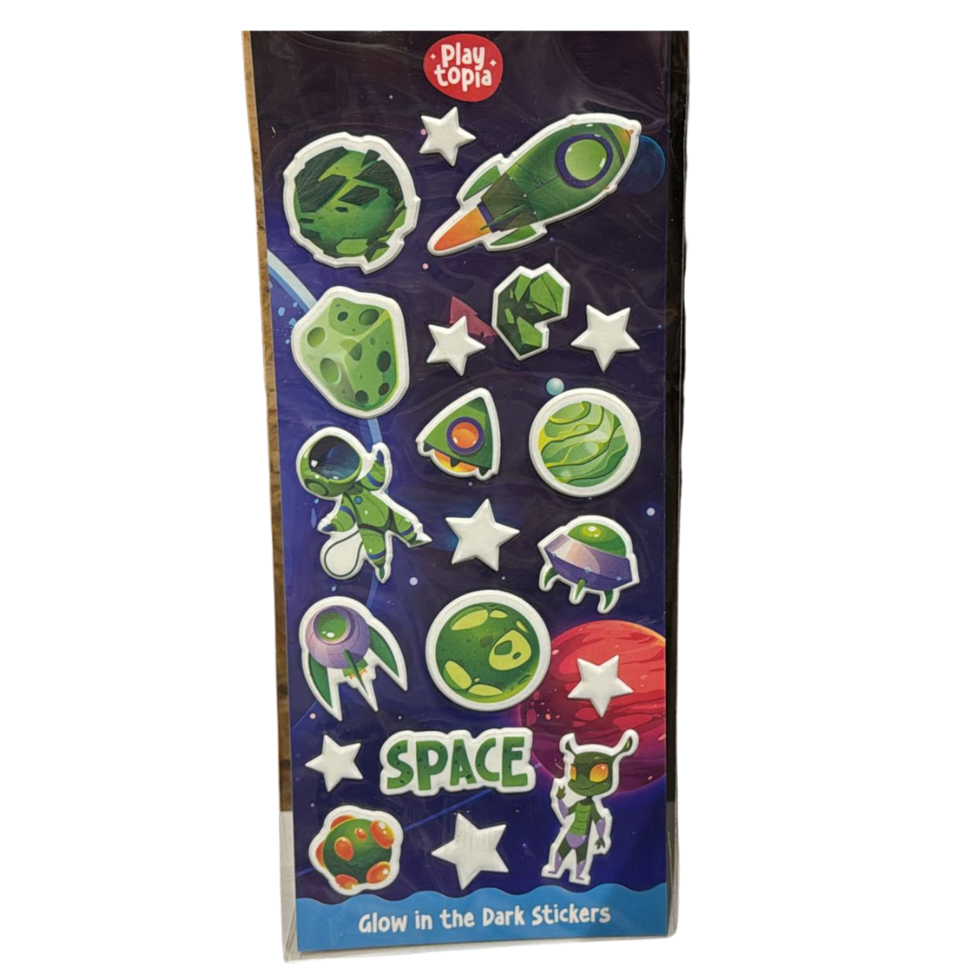 Playtopia Glow in the Dark Stickers – Space