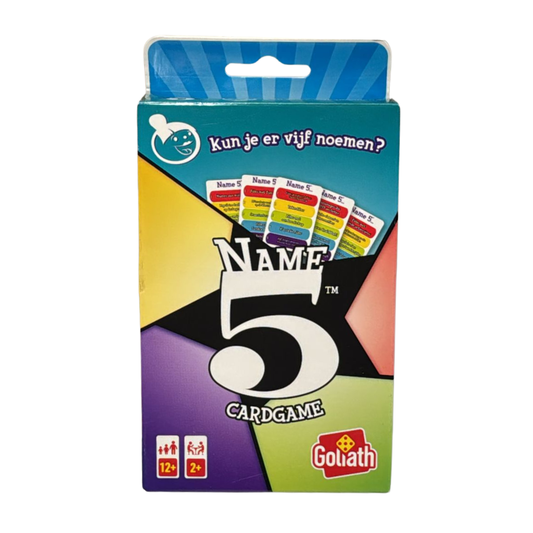 Name 5 - Kaartspel van Goliath