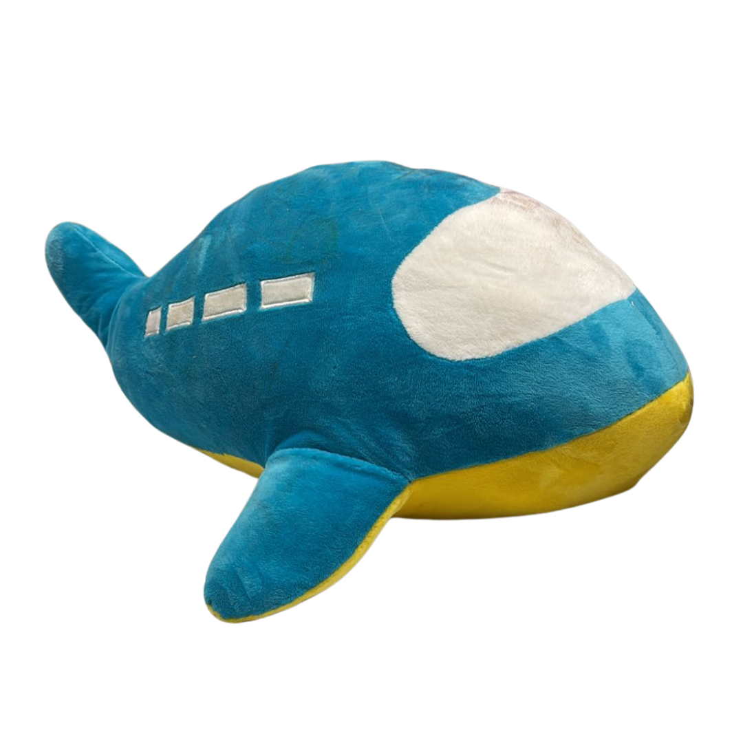 Pluche Vliegtuig Knuffel – Blauw/Geel