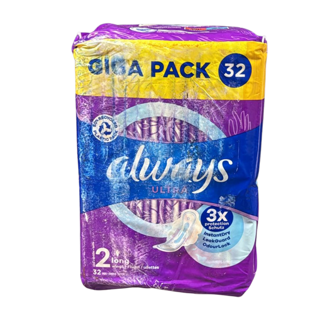 Always Ultra Giga Pack 2 Long Wings (x32)