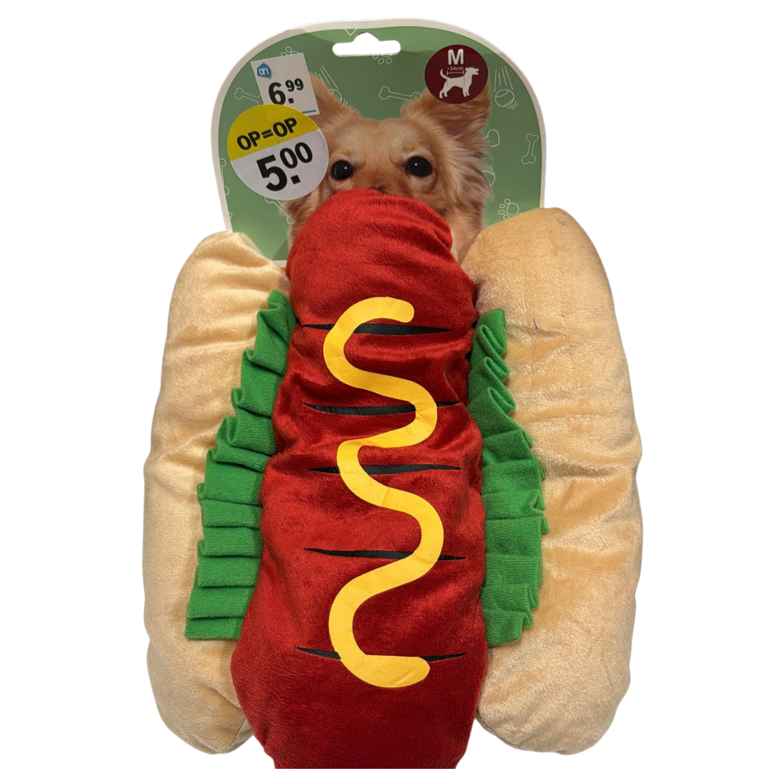 Sesamstraat Hondenkostuum – Hotdog (maat M)